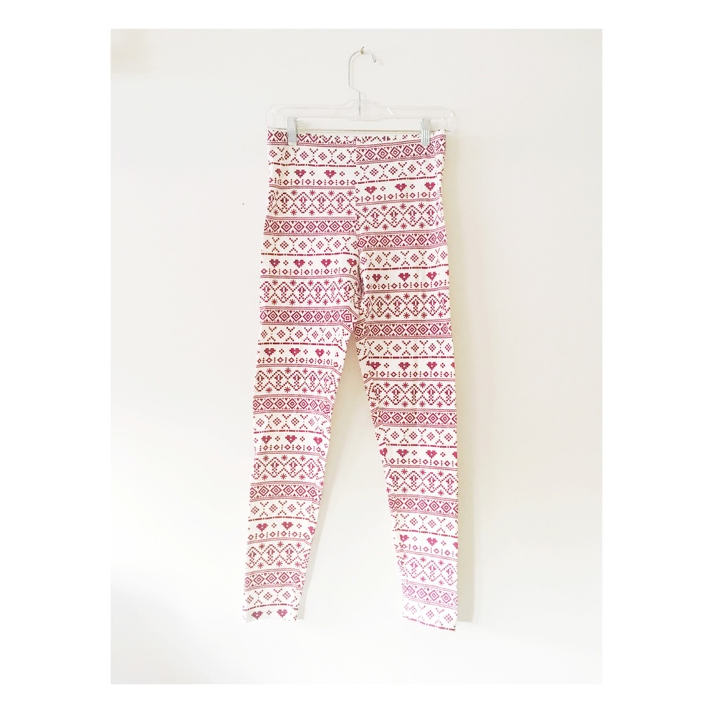 FOREVER 21 Fair Isle Pajama Leggings set Christmas